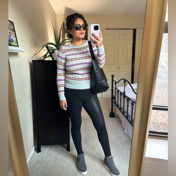 J. Crew lamb wool holiday multi color crewneck sweater small - Picture 12 of 15